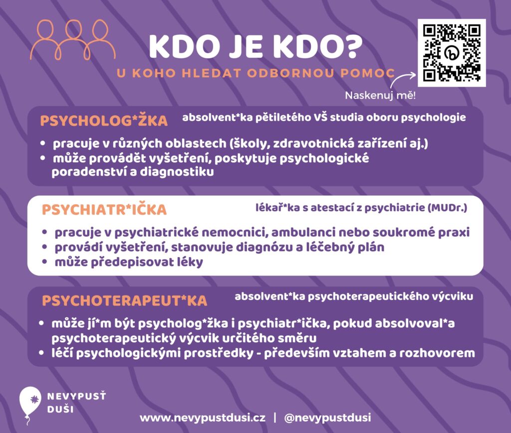 Nevypusť duši: Kde pro sebe hledat odbornou pomoc (a co od ní čekat)?