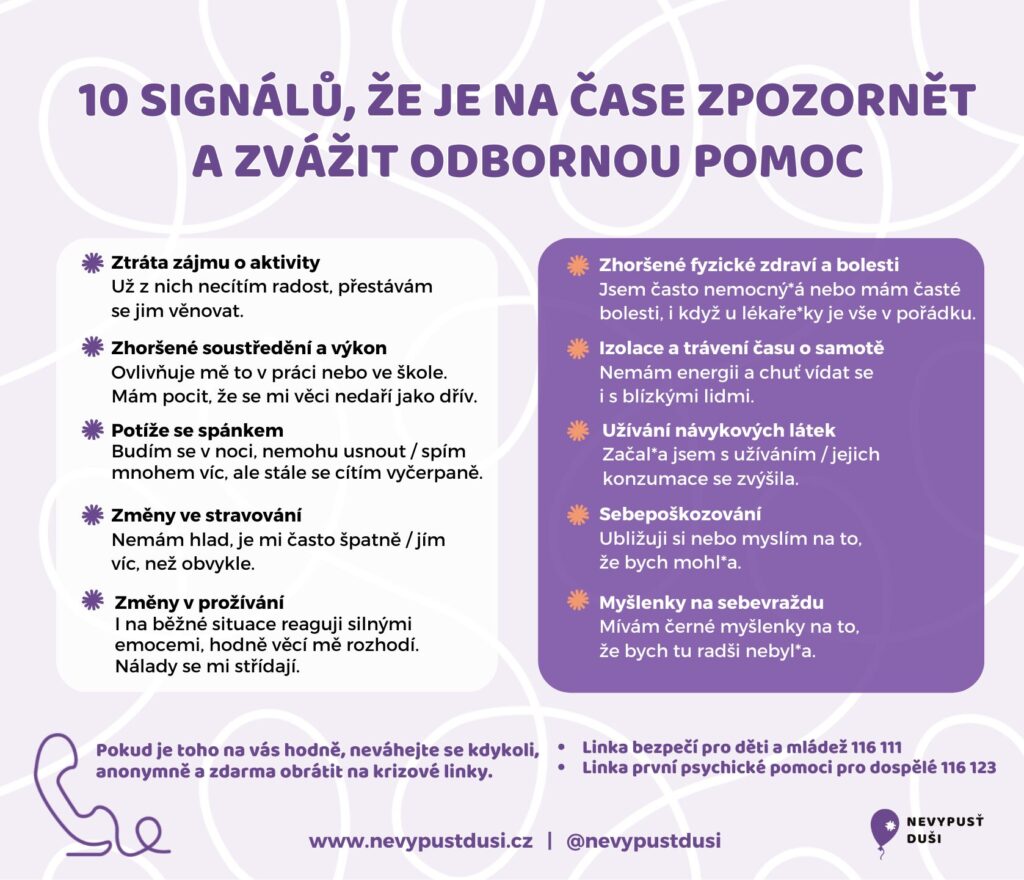 Nevypusť duši: Jak poznám, že už je potřeba odborná pomoc?
